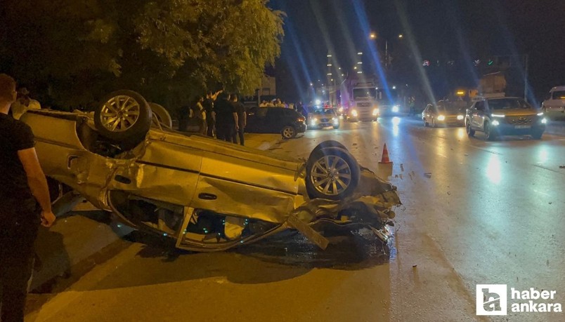 Eskişehir’de otomobillerin yarışı kötü bitti! 2 kişi yaralandı