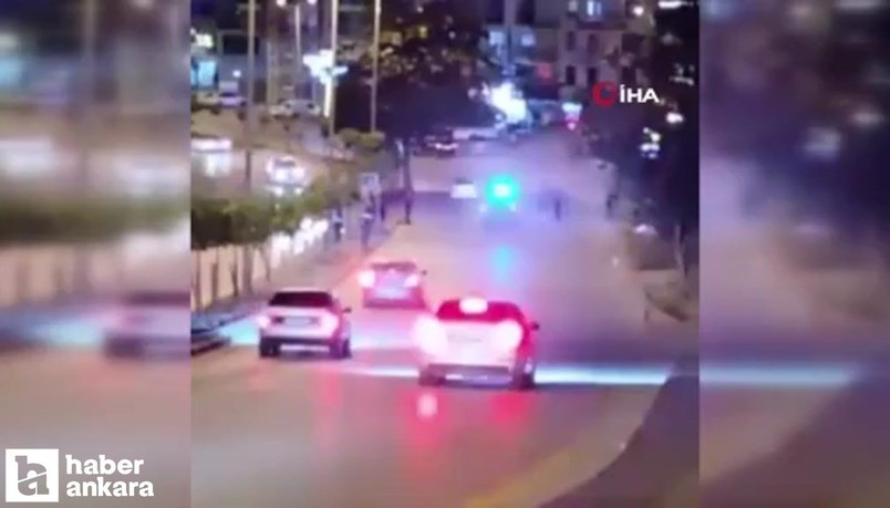 Ankara Altındağ'da polis uygulamasından kaçan araç 2 polisin yaralanmasına neden oldu