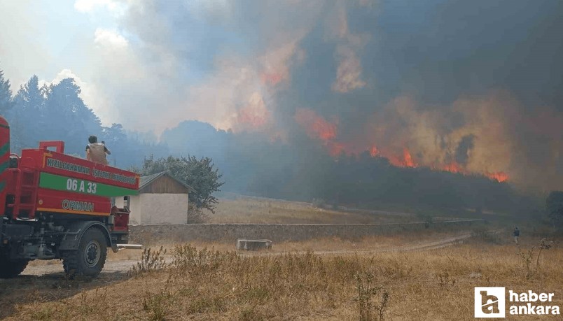 Ankara Kızılcahamam’da orman yangını çıktı