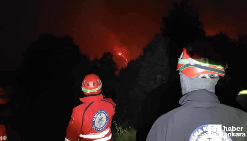 Kahramankazan Belediyesi Kızılcahamam’daki yangın söndürme çalışmalarına katıldı