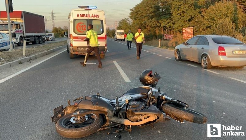 Bolu Ankara istikametinde motosiklet yolcu otobüsüne çarptı