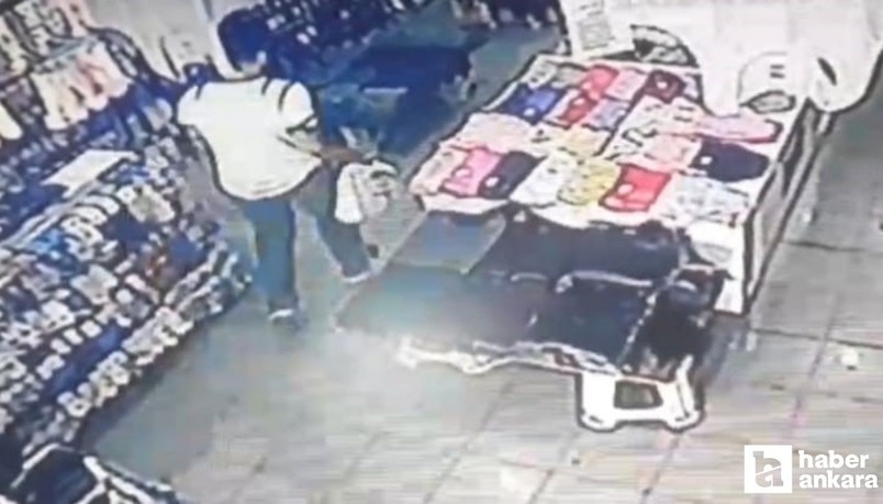 Mamak’ta bir hırsız gündüz vakti mağaza kasasından 4 bin TL çaldı