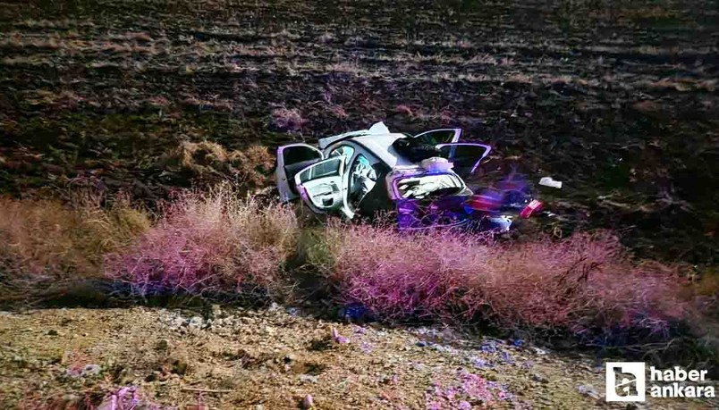 Çorum’da sürücü 85 metre sürüklenip devrilen otomobilden sağ çıktı!