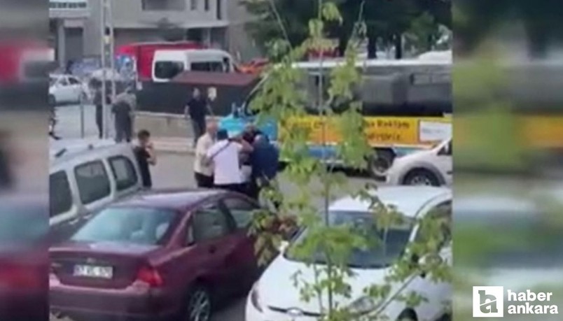 Ankara Sincan'da sokak ortasında sopalı kavga!