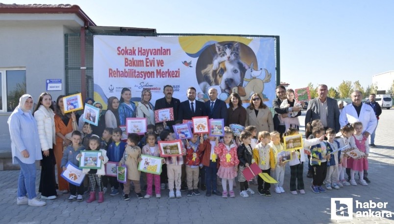 Kahramankazan Belediyesi Sokak Hayvanları Bakımevi Merkezi’nde öğrencileri ağırladı