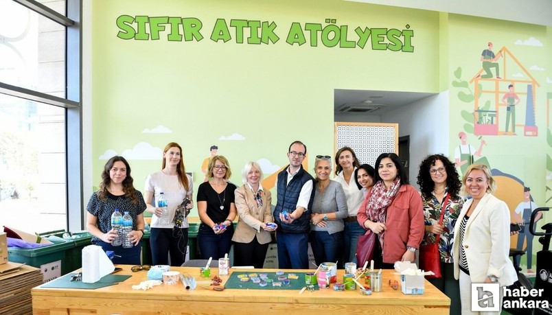 Altındağ Belediyesi büyükelçi eşlerine Sıfır Atık Okulunu gezdirdi