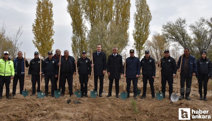 Ankara Evren'de fidanlar hatıra ormanında toprakla buluşturuldu