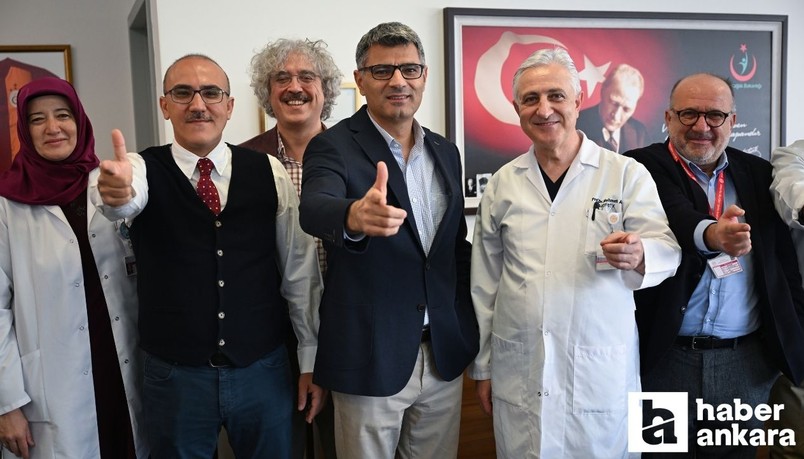 Yusuf Dikeç, Ankara Şehir Hastanesi doktorlarıyla olimpiyat pozunu verdi