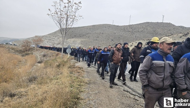 Bakanlık özelleştirme iptal edilmeyecek dedi, Çayırhan madencileri Maliye Bakanlığı'na doğru yürüyüşe geçti