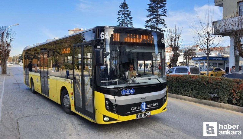 Çorum'da 2025 yılı toplu taşıma öğrenci ve tam bileti ile su fiyatları açıklandı