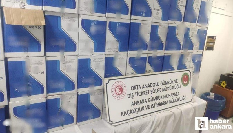 Ankara Sincan'da yüklü miktarda içi doldurulmuş kaçak makaron yakalandı