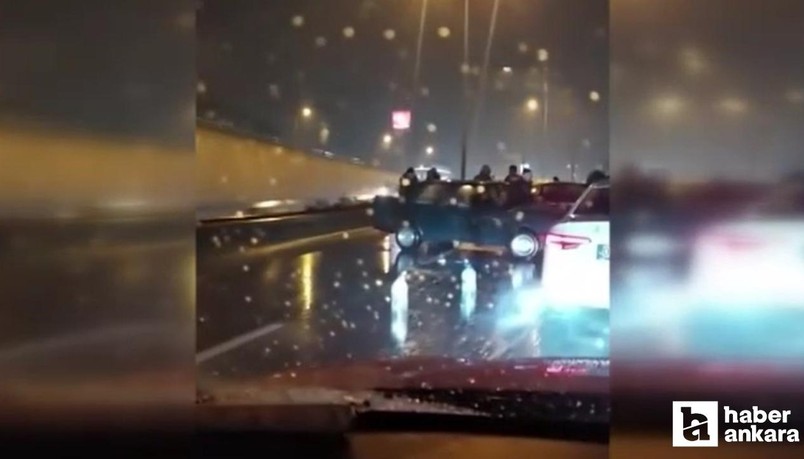 Ankara'da 8 aracın karıştığı zincirleme trafik kazası oldu!