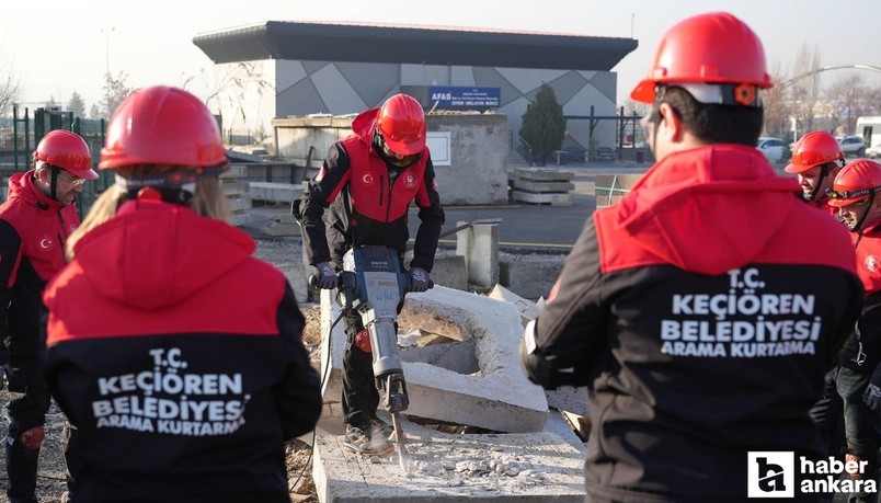 Keçiören Belediyesi afet gönüllülerine uygulamalı eğitim verdi