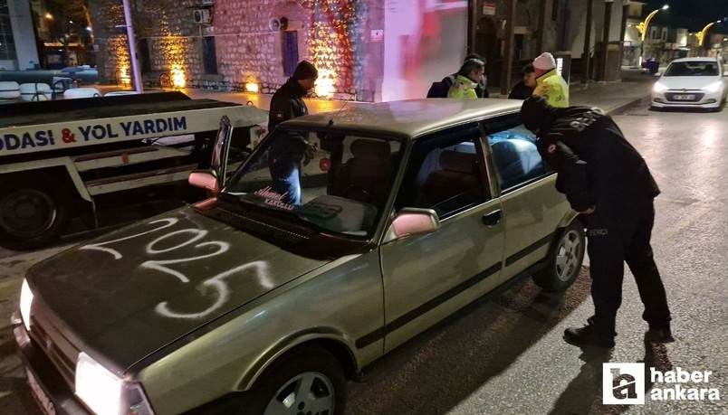 Çorum'da yeni yılı kutlayan sürücü 2025'e trafik cezasıyla girdi!