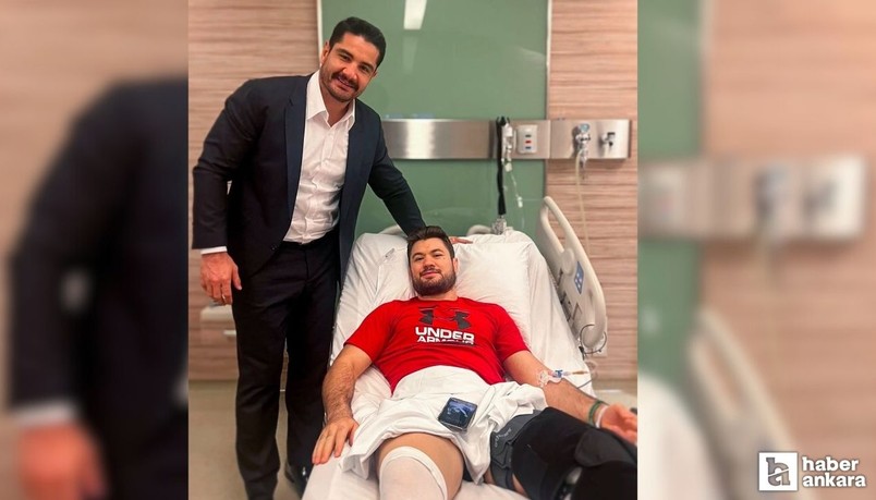 ASKİ Sporlu güreşçiye Güreş Federasyonu Başkanı Taha Akgül'den moral ziyareti