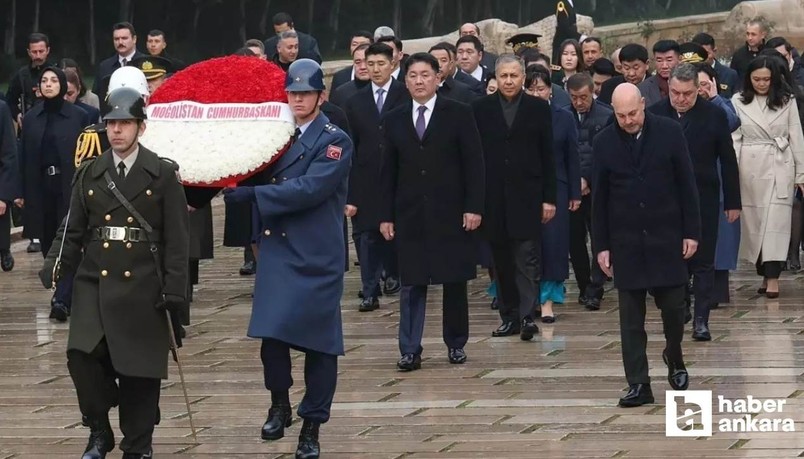 Moğolistan Cumhurbaşkanı, Bakan Yerlikaya ile Anıtkabir'i ve TUSAŞ'ı ziyaret etti