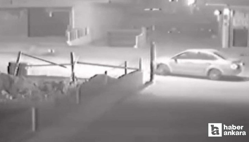 Ankara Sincan'da lastik hırsızlığı kameraya yakalandı