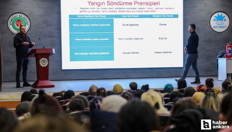 Etimesgut Belediyesi vatandaşları yangınlara karşı hazırlıyor