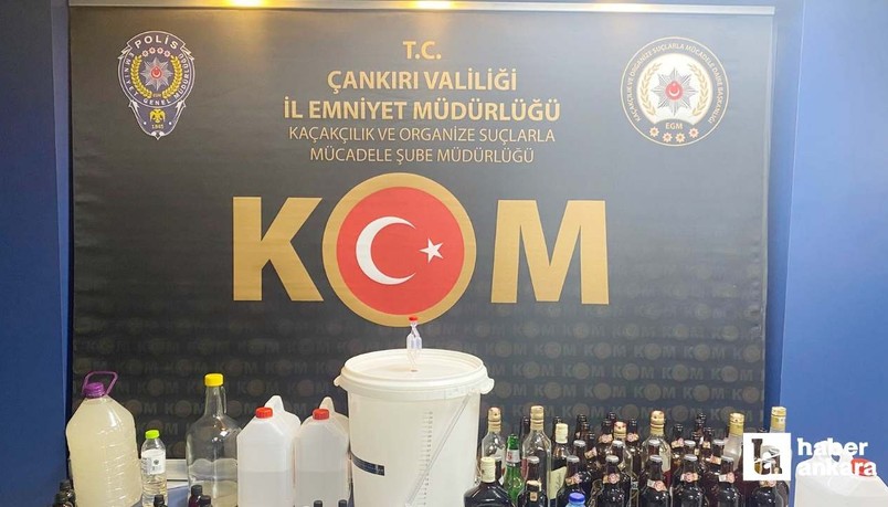 Çankırı'da sahte içki operasyonunda 5 kişi gözaltına alındı