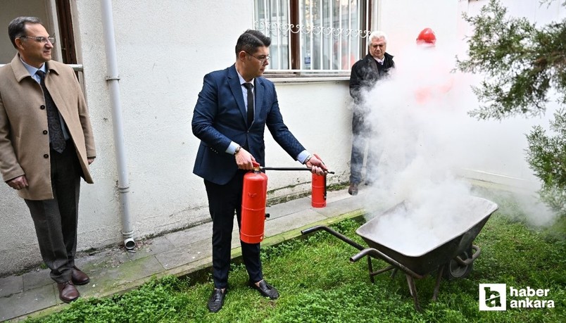 Altındağ Belediyesi Yaşlılar Evi sakinleri ve personellerine yangın eğitimi verdi