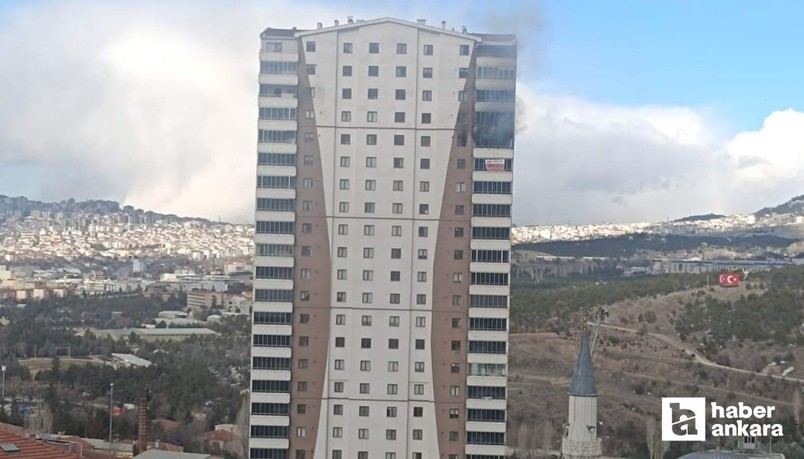 Ankara Mamak'ta 22 katlı binanın 18. katında yangın çıktı!