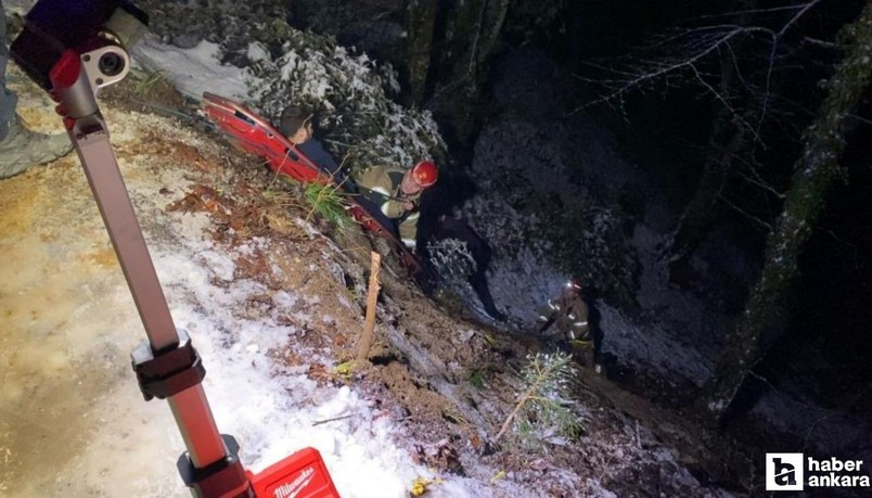 Otomobil Bursa'da uçuruma yuvarlandı: 5 yaralı