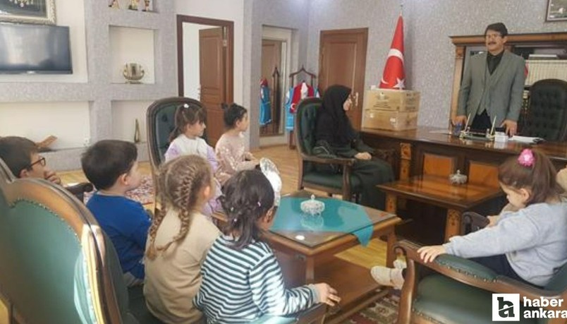 Kahramankazan'da Kur’an Kursu öğrencileri harçlıklarını Gazze'ye yolladı