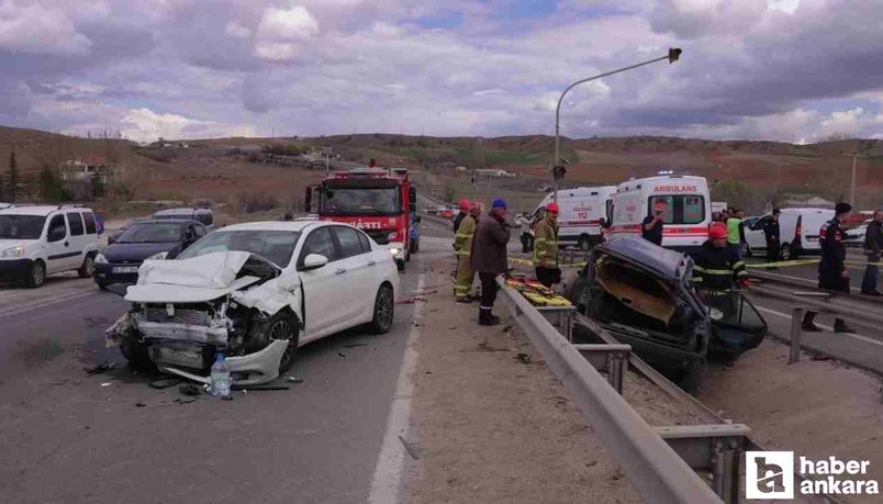 Kırıkkale'de iki otomobil çarpıştı: 1 ölü, 6 yaralı