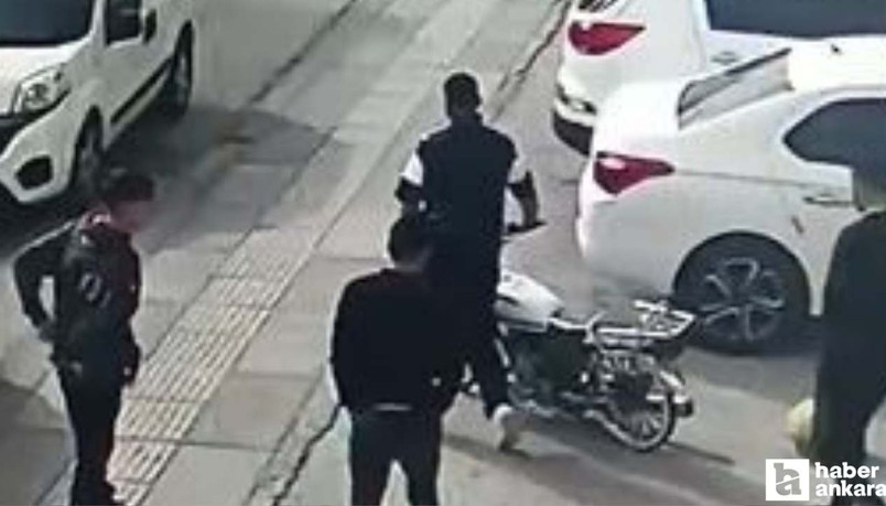 Sincan'da motosiklet hırsızlığı güvenlik kamerasına takıldı