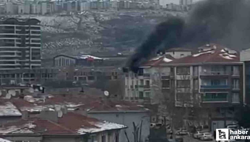 Keçiören'de apartman dairesinde yangın çıktı