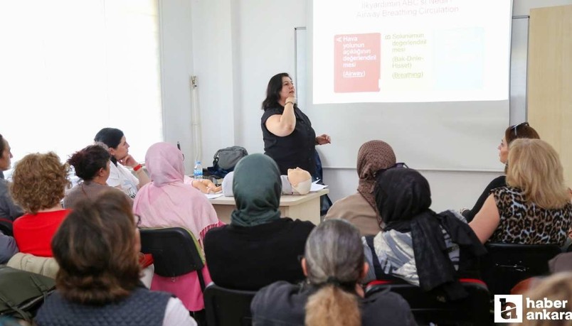 Etimesgut Belediyesi'nin ücretsiz ilk yardım eğitimine büyük ilgi