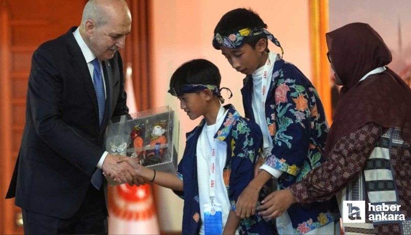TBMM Başkanı Kurtulmuş 23 Nisan için çeşitli ülkelerden gelen çocuklarla buluştu
