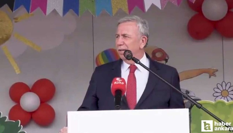 Mansur Yavaş Ata Çiftliği'nde çocukların 23 Nisan coşkusuna ortak oldu