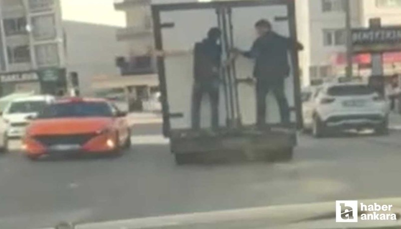 Sincan'da gençlerin tehlikeli yolculuğu kameralara yansıdı!