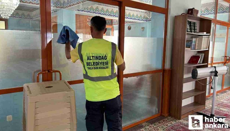 Altındağ Belediyesi Kurban Bayramı öncesinde camilerde temizlik çalışması gerçekleştirdi