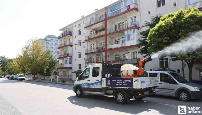 Sincan Belediyesi ortak kullanım alanlarını ilaçlamaya devam ediyor