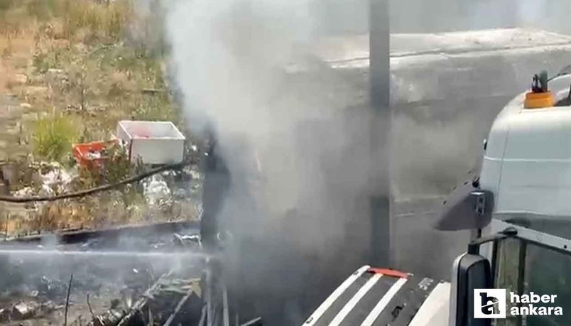 Sincan'da konteyner yangını paniğe neden oldu