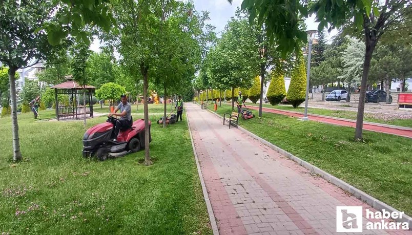 Etimesgut Belediyesi'nden parklarda bakım ve temizlik çalışmaları