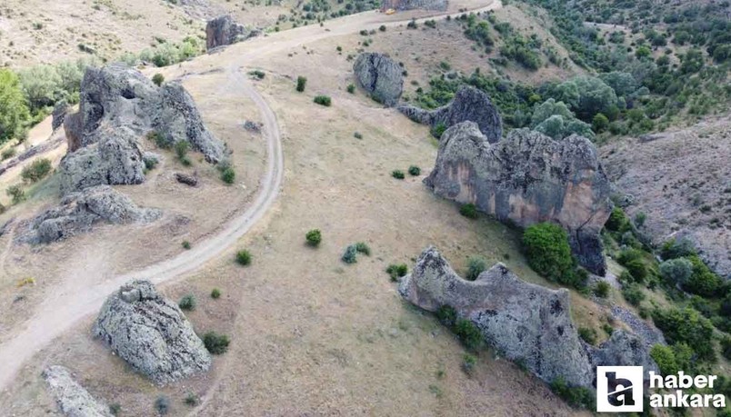 Ankara'ya 1 saat uzaklıktaki efsane! Efsanevi kaya gelin taş damat kuş oldu