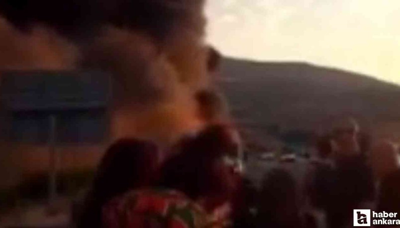 Kızılcahamam'da yolcu otobüsünde yangın! Geriye hurda yığını kaldı