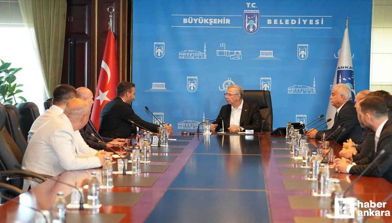 MKE Ankaragücü Başkanı Tekin'den ABB Başkanı Mansur Yavaş'a ziyaret!