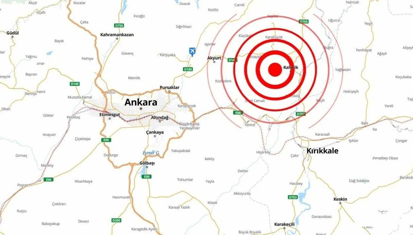 Ankara Kalecik'te 3,8 büyüklüğünde deprem oldu