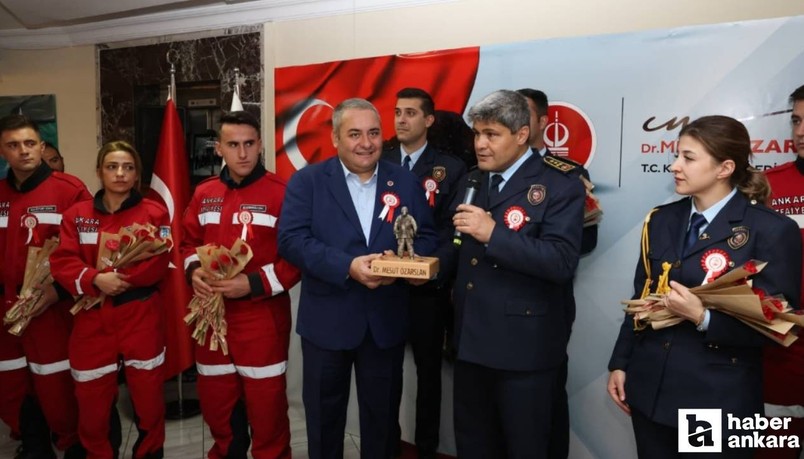 Keçiören Belediye Başkanı Mesut Özarslan, itfaiyecilerle bir araya geldi