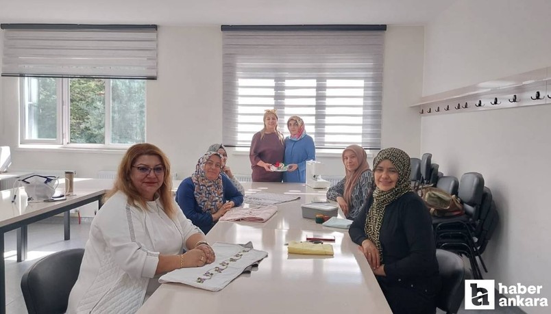 Pursaklar Belediyesinin Altınova Ayşe Hatun Hanımevi'nde kurslar başladı
