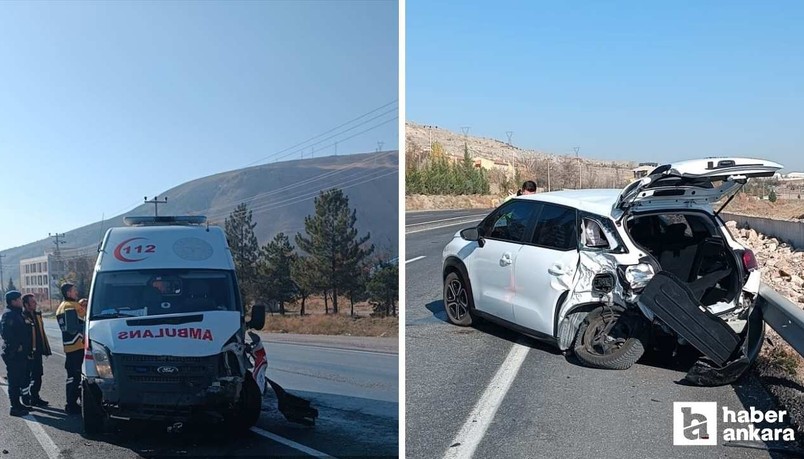 Ankara'ya hasta taşıyan ambulans Çankırı'da kaza yaptı: 1 kişi yaralandı