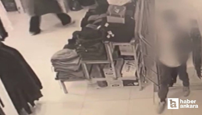Akyurt'ta iki çocuk mağazadan eşofman çalarak kaçtı