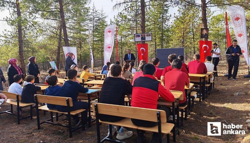 Beypazarı'nda sınıfı bir günlüğüne ormana taşıdılar