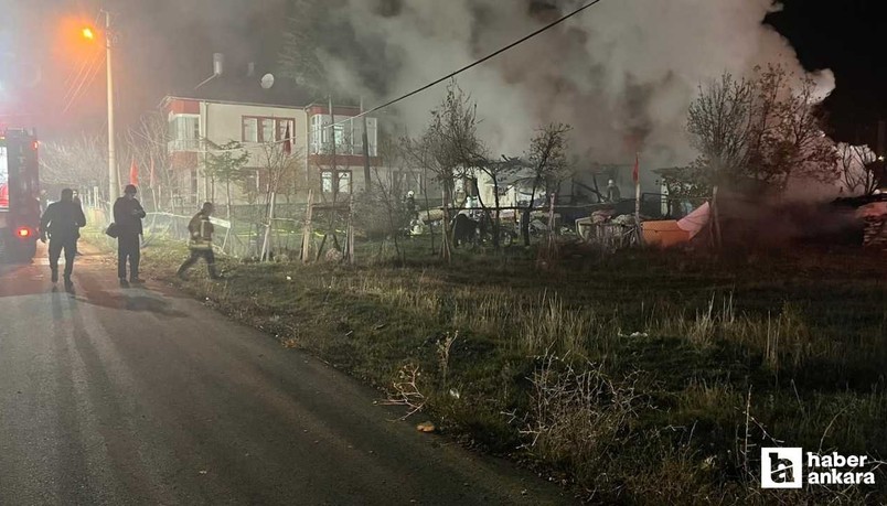 Çubuk'ta zihinsel engelli üç kardeşin yaşadığı ev yangında kül oldu