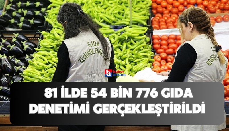 81 ilde 54 bin 776 gıda denetimi gerçekleştirildi
