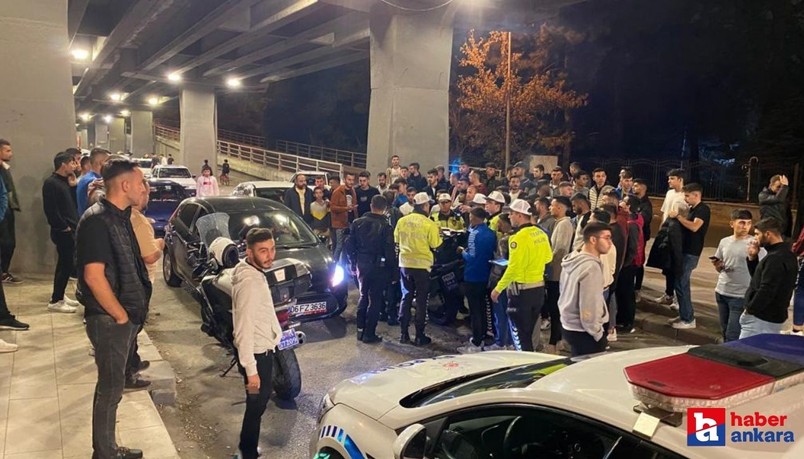 Ankara'da kanuna aykırı yapılan dirft organizasyonunda 34 cezai işlem uygulandı